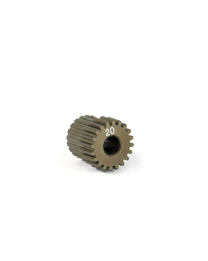 NARROW ALU PINION GEAR - HARD COATED 20T / 64 - 305970 - XRAY