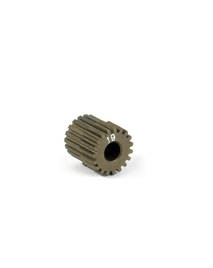 NARROW ALU PINION GEAR - HARD COATED 19T / 64 - 305969 - XRAY