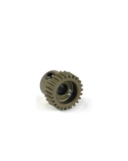 NARROW ALU PINION GEAR - HARD COATED 24T / 64 - 305974 - XRAY