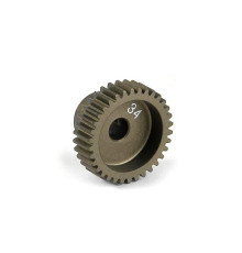 NARROW ALU PINION GEAR - HARD COATED 34T / 64 - 305984 - XRAY