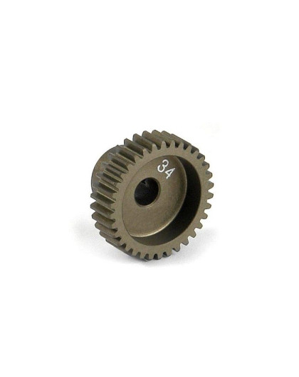 NARROW ALU PINION GEAR - HARD COATED 34T / 64 - 305984 - XRAY