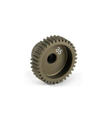 NARROW ALU PINION GEAR - HARD COATED 35T / 64 - 305985 - XRAY