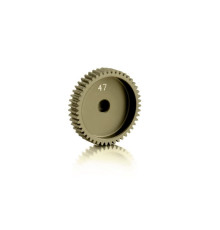 NARROW ALU PINION GEAR - HARD COATED 47T / 64 - 305997 - XRAY