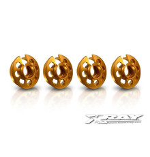 ALU XRAY SHOCK SPRING RETAINING COLLAR - ORANGE (4) - 308031-O - XRAY