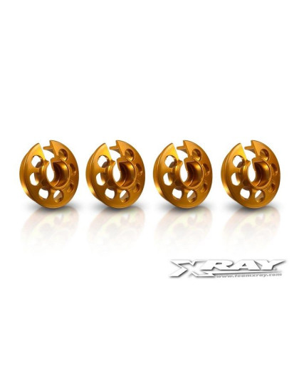 Coupelle d'amortisseur alu orange (4) - XRAY - 308031-O