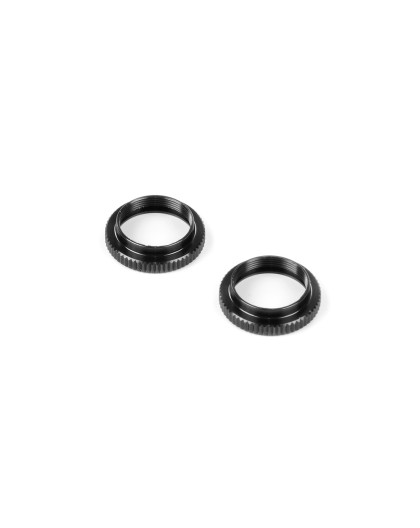 ALU SHOCK ADJUSTABLE NUT - BLACK (2) - XRAY - 308042-K