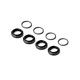 SHOCK ADJ. NUT ALU + O-RING - BLACK (4) - XRAY - 308040-K