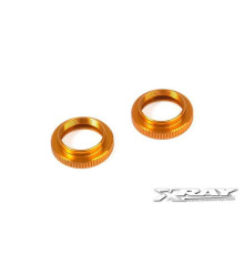 T4 ALU SHOCK ADJUSTABLE NUT - ORANGE (2) - 308042-O - XRAY