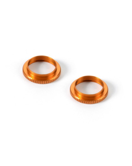 ULP ALU SHOCK ADJUSTABLE NUT - ORANGE (2) - 308043-O - XRAY