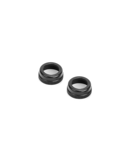 ALU SHOCK CAP-NUT WITH VENT HOLE - BLACK (2) - XRAY - 308353-K
