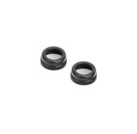 ALU SHOCK CAP-NUT WITH VENT HOLE - BLACK (2) - XRAY - 308353-K