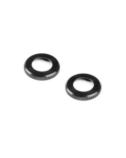 XLP ALU SHOCK CAP-NUT - BLACK (2) - XRAY - 308355-K