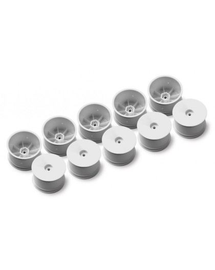 Jantes AR 12mm 2WD-4WD blanches - IFMAR - HARD (10) - XRAY - 329901-H