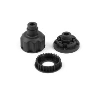 COMPOSITE FRONT DIFF. CASE, COVER & 27T BELT PULLEY - 335010 - XRAY