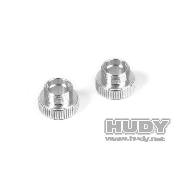 Alu 1/10 & 1/12 Set-Up Wheel Axle Adapter (2) - HUDY - 109425