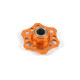 LIGHTWEIGHT DRIVE FLANGE WITH ONE-WAY BEARING - ALU 7075 T6 - ORANGE-
