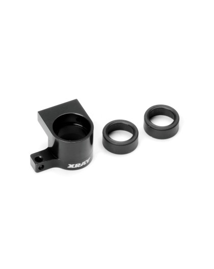 ALU FRONT MIDDLE SHAFT HOLDER - BLACK - SET - XRAY - 335724