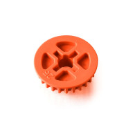 LOW FRICTION COMPOSITE BELT PULLEY 25T - MID-SIDE - GRAPHITE - 335885