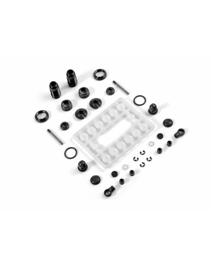 ALU SHOCK ABSORBER 20.8mm SET - BLACK (2) - XRAY - 338002-K