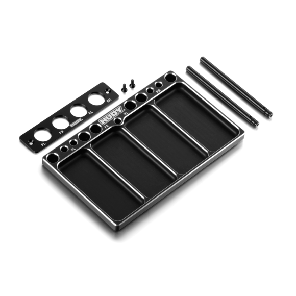 Plateau alu Hudy pour diffs et amortisseurs TT 1/10 - HUDY - 109801