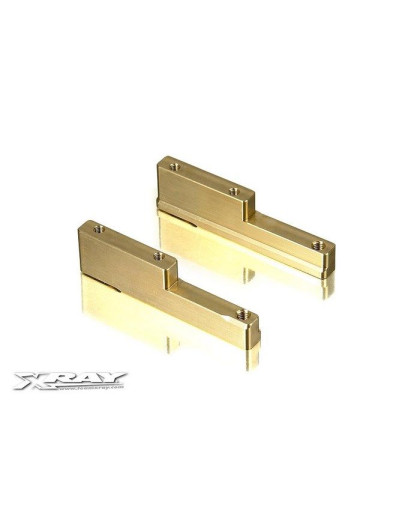 BRASS ENGINE MOUNTS (L+R) - 75g - 348714 - XRAY