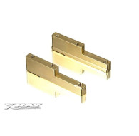 BRASS ENGINE MOUNTS (L+R) - 75g - 348714 - XRAY