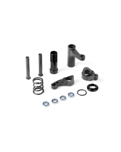 SERVO SAVER CHASSIS LOCK & HARD SPRING GRAPHITE - SET - XRAY - 352506