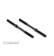 ADJ. TURNBUCKLE M5 L/R 75 MM - SPRING STEEL (2) - 352628 - XRAY