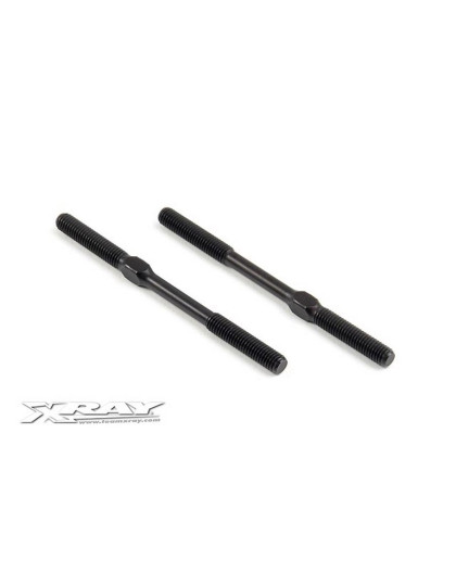 ADJ. TURNBUCKLE M5 L/R 75 MM - SPRING STEEL (2) - 352628 - XRAY