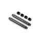 HEAT RESISTANT ALU DIFF PIN & INSERTS - 2G F/R (2+4) - XRAY - 355085