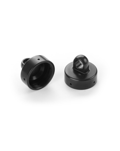 XB8 ALU SHOCK CAP NUT 4x BLEED HOLE - BLACK COATED (2) - 358055 - XRA