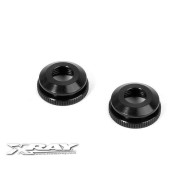 ALU SHOCK BODY NUT FOR SHOCK BOOT (2) - 358142 - XRAY