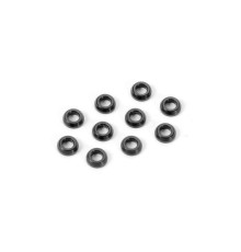 ALU CONICAL SHIM 3x6x2.0MM - BLACK (10) - 362280-K - XRAY