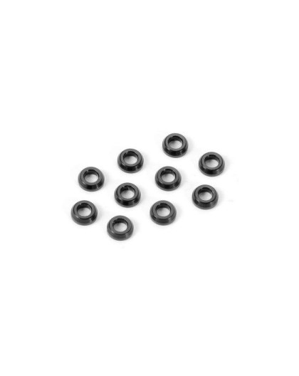 ALU CONICAL SHIM 3x6x2.0MM - BLACK (10) - 362280-K - XRAY