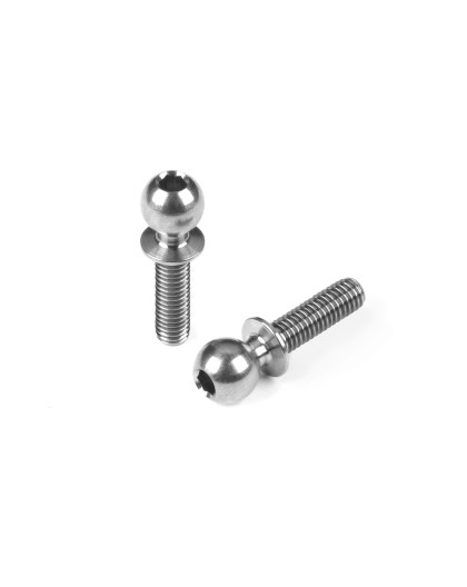 STEEL BALL END 5.4MM THREAD 10MM - NICKEL COATED (2) - XRAY - 362660