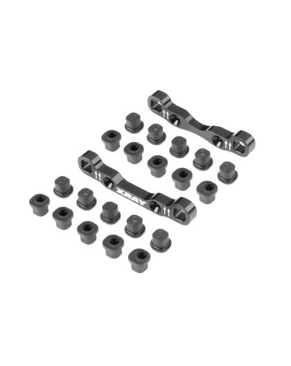 ALU REAR SUSPENSION HOLDERS - HIGH ROLL CENTERS - SET - XRAY - 363300