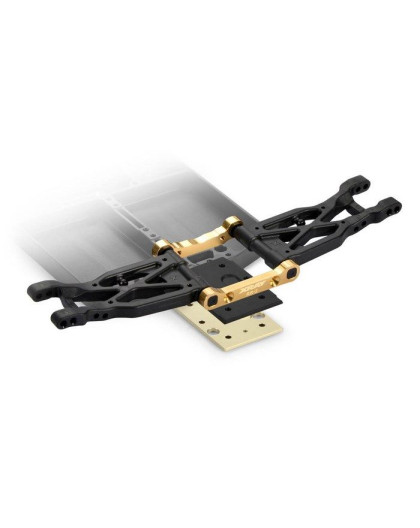 BRASS REAR LOWER SUSPENSION HOLDER SET +2 - RR+RF - 363313 - XRAY