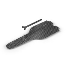 X1'19 GRAPHITE CHASSIS & TOP DECK 2.5MM - ADJ. WHEELBASE - 371020 - X