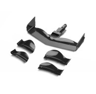 X1 COMPOSITE ADJUSTABLE FRONT WING - BLACK - FLAT - XRAY - 371204-K