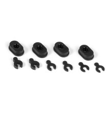 COMPOSITE ECCENTRIC BUSHINGS + CASTER CLIPS (2) - 372315 - XRAY