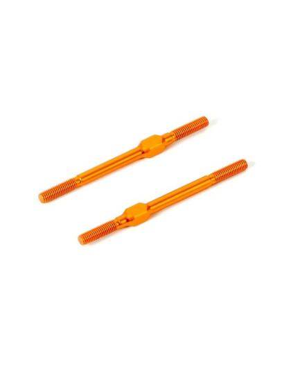 ALU ADJ. TURNBUCKLE M3x51 MM - SWISS 7075 T6 - ORANGE (2) - 372615-O 