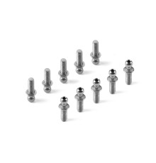 HARD STEEL BALL END 3.7MM WITH 8MM THREAD (2) - XRAY - 372638