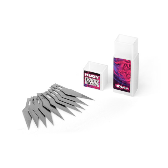 Hudy Replaceable Hobby Knife Blades (10Pcs) - HUDY - 188984