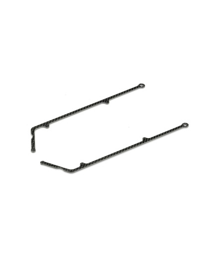 X10 CARBON SIDE BRACE FOR 1-PIECE CHASSIS (2) - XRAY - 376323