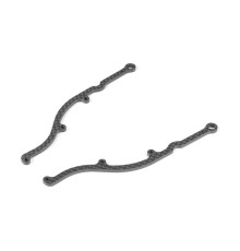 X1 CARBON SIDE BRACE FOR 1-PIECE CHASSIS (2) - XRAY - 376336