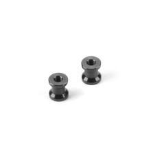 ALU MOUNT 6.0MM WITH M2.5 THREAD - BLACK (2) - XRAY - 376380