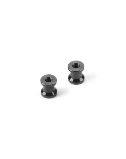 ALU MOUNT 6.0MM WITH M2.5 THREAD - BLACK (2) - XRAY - 376380