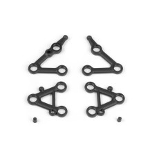 SET OF SUSPENSION ARMS, LOWER + UPPER (2+1+1) - HARD - 382101 - XRAY