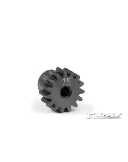 STEEL PINION GEAR 15T / 48 - 385615 - XRAY