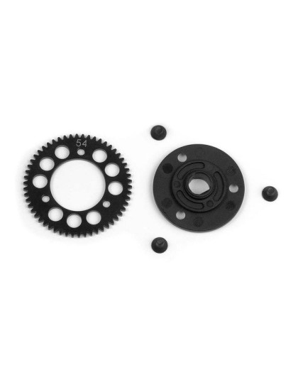 STEEL SPUR GEAR 54T / 48 + COMPOSITE SPUR GEAR ADAPTER - 385654 - XRA